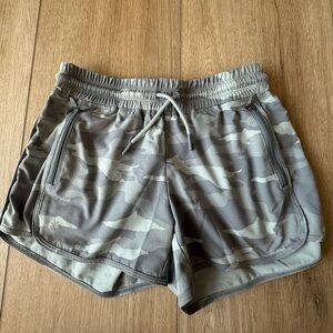Athleta Gray Camo Athletic Shorts